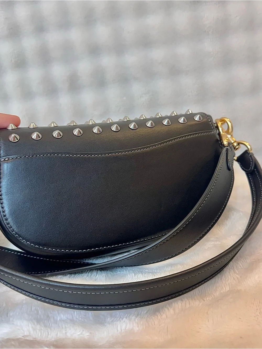 Coach Studded Harley Shoulder Bag 23 with Gold Hardware - Picture 5 of 10